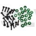  LX0798  Lynx Stepped Frame Screw Set-Green- 20 T-REX 600-700-800 